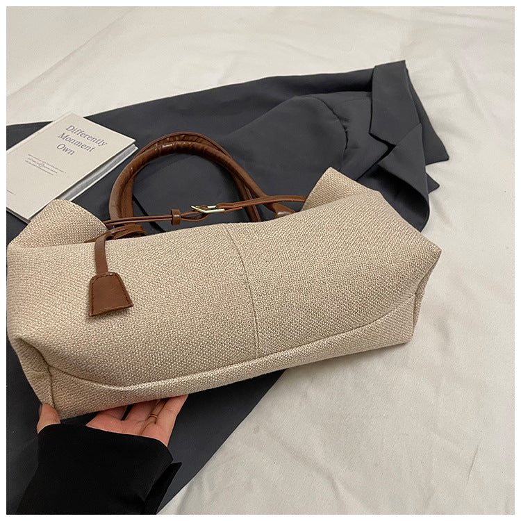 Sac Cabas Toile & Cuir - Nay Shop (2 coloris)