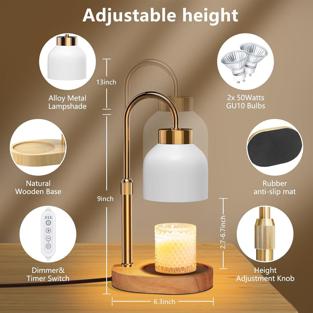 Lampe Chauffe-Bougie Dorée Matifiée  Nay Shop