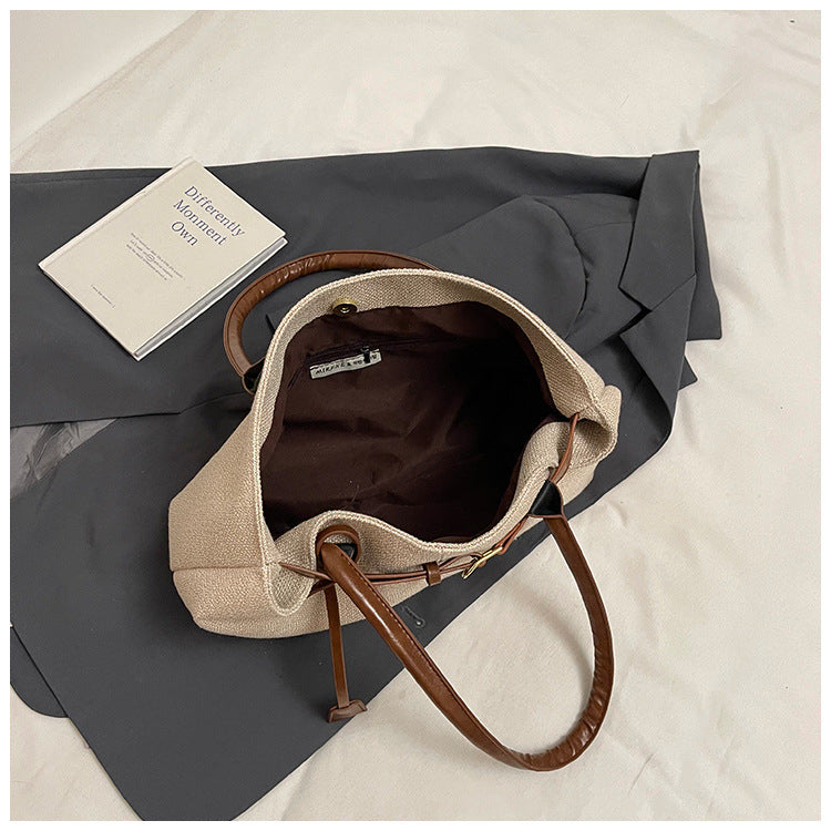 Sac Cabas Toile & Cuir - Nay Shop (2 coloris)