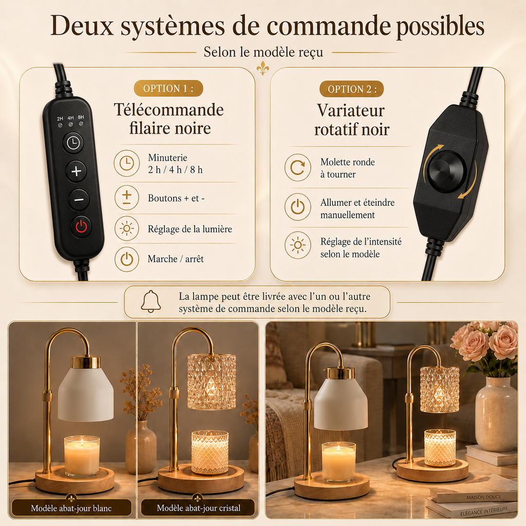 Lampe Chauffe-Bougie Dorée Matifiée  Nay Shop