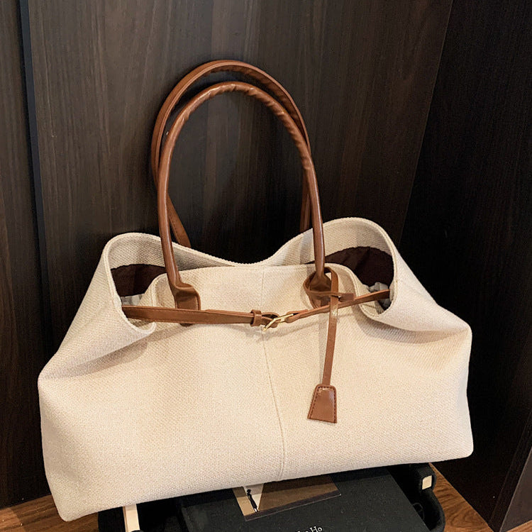 Sac Cabas Toile & Cuir - Nay Shop (2 coloris)