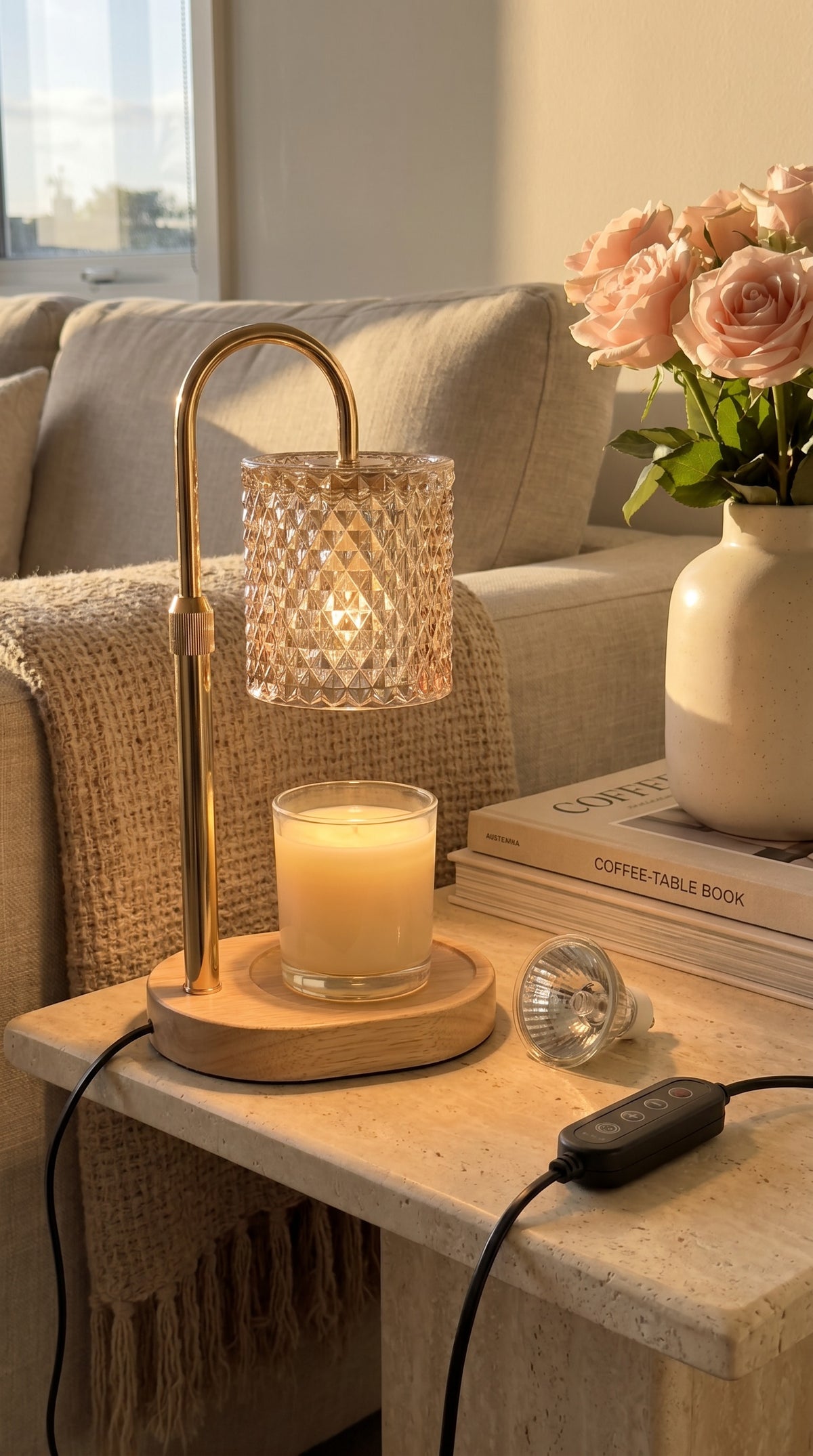 Lampe Chauffe-Bougie Cristal  Nay Shop
