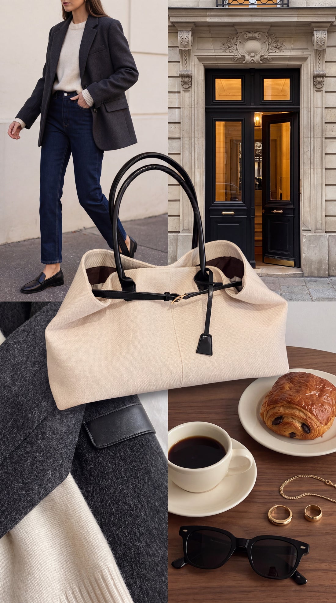 Sac Cabas Toile & Cuir