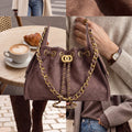 Sac Seau Velours Matelassé Chaîne Dorée - Nay Shop (3 coloris)